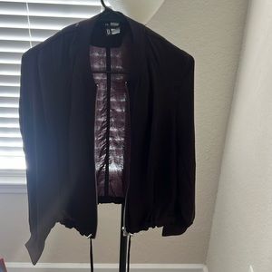 Womens plum windbreaker style jacket size 8